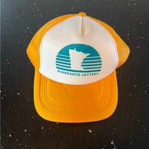 Minnesota Lottery Orange and White Trucker Hat